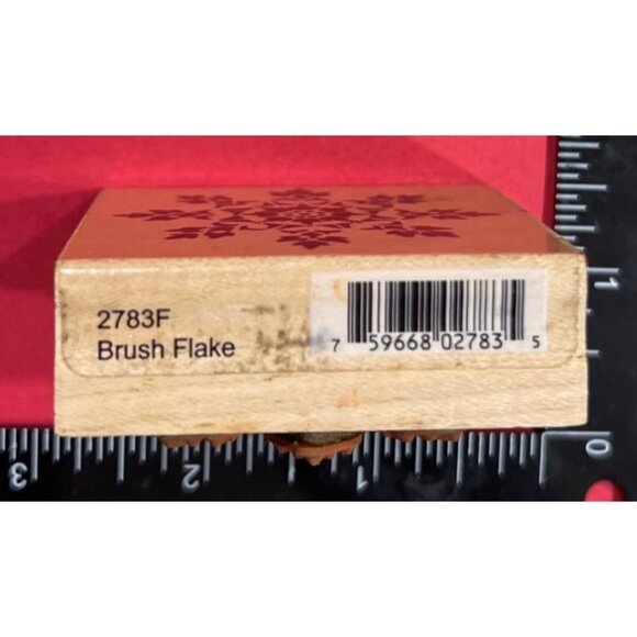 Penny Black Brush Flake 2783F Snowflake Wood Mounted Rubber Stamp - Picture 4 of 5